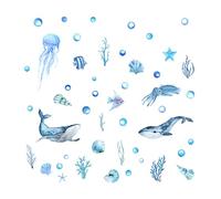 1 Set Di Adesivi A Parete Con Argomenti Marini, Adesivi Luminosi Creativi, Adesivi A Forma Di Animale, Decorazioni Per Lo Sviluppo Abitativo, Adatti Per Soggiorno, Sala Da Studio.