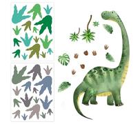 1 Set Di Adesivi A Parete Di Dinosauro E 2 Adesivi Di Impronte Di Dinosauri, Adesivi Da Parete Creativi E Interessanti, Decorazione Della Camera Per Bambini E Accessori Per La Casa.
