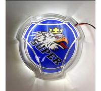 1 set di adesivi con logo Griffin SUPER per auto Scania, emblema anteriore con strisce LED bianche da 24 V applicabili agli accessori illuminati per camion (blu)
