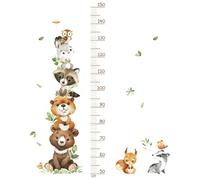 1 Set Di Adesivi Da Parete Per Piccoli Animali Per Bambini, Adesivi Da Parete Carini Con Grafico Dell'Altezza Per Bambini, Adatti A Bambini E Neonati Per Misurare L'Altezza