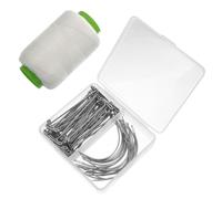 1 set di aghi per parrucche e set di fili per parrucca con ago a T e punta curva