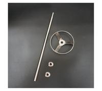 1 set di agitatore a pale in acciaio inossidabile da laboratorio, girante, pala della turbina con asta di agitazione(80x8x300mm)