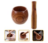 1 set di aglio con pestello, strumenti per aglio in legno, schiacciapatate