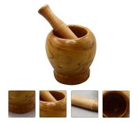 1 set di aglio in legno aglio casa aglio canta lattina di macinatura ( in legno)