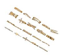 1 set di anelli regolabili alla moda con apertura gioielli in lega di metallo versatile accessorio per ogni occasione regalo da donna Hoop Collection