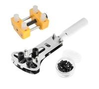 1 set di apriscatole for retro orologio regolabili a 4 griffe con supporto | Aprire i coperchi posteriori dell'orologio e fissare il movimento