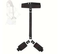 1 set di attrezzi per esercizi yoga in nylon nero regolabili per il rovescio