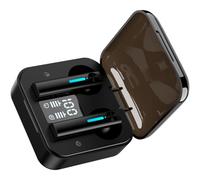 1 set di auricolari wireless, cuffie semi-in-ear con display a LED, suono stereo, design elegante per musica e chiamate