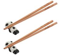 1 set di bacchette decorative in legno per le bacchette a forma di panda riposa