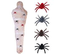 1 set di bambole gonfiabili in PVC a grandezza naturale spaventose per cadaveri con pompa e ragni fai da te gonfiabili giganti impermeabili per Halloween per cortile patio casa