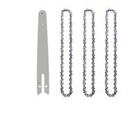 1 set di barra guida for motosega da 8 pollici e catena for sega, 45 maglie di trasmissione elettriche da 1/4''P for tagliasiepi senza spazzole di ricambio(1 Guide bar 3 Chains)