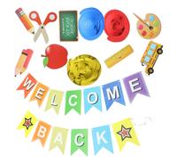 1 set di benvenuto sospeso Banner School Party Spiral Decoration di ritorno a