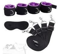 1 set di biancheria da letto in nylon nero e viola