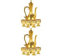 1 set di bicchieri per l'offerta dell'acqua, vasi per il vino del Buddha,