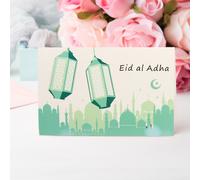 1 set di biglietti di auguri Eid Biglietti di saluto con buste Ramadan Supplies