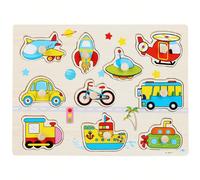 1 set di blocchi puzzle con forme di frutta, animali e trasporti, giocattolo educativo per lo sviluppo cognitivo del bambino, puzzle per bambini, giocattolo in legno, puzzle in legno per bambini, torr