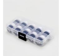 1 set di bobine da cucito preavvolte in plastica, raccordi di ricambio universali per macchine da ricamo e da cucire, bobine di filo da cucito fai da te