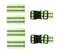 1 set di braccialetti riflettenti della cintura regolabile per la notte (verde)