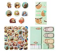 1 Set Di Bradipo Post - It Note E 50 Graffiti Adesivi, Cute Cartoon Sticky Notes, Moda Creativa Messaggio Carte, Fai Da Te Adesivi Decorativi.