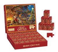 1 set di calendario avventato per il puzzle di Natale 2025, 1008 pezzi Calendario dell'avvento Puzzle 24 giorni per bambini, adolescenti, adulti, serate di gioco in famiglia |