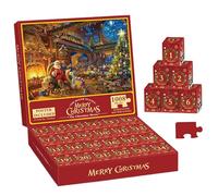 1 set di calendario avventato per il puzzle di Natale 2025, 1008 pezzi Calendario dell'avvento Puzzle 24 giorni per bambini, adolescenti, adulti, serate di gioco in famiglia |.Calendari