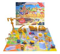 1 Set di Calendario dell'avvento Giocattolo per Veicoli da Costruzione in Lega di Natale, Giocattoli con Varie Auto a Sorpresa, Regali per Il Conto alla rovescia di Natale di 24 Giorni per ragazz.