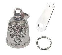 1 set di campanelle da moto, campanella da motociclista, campanella da motociclista, campanella con portachiavi, guardian bell, campana da moto, portafortuna per motociclisti