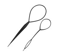 1 set di capelli in plastica nera treccia coda di cavallo creatore clip strumento semplice fai da te accessori per lo styling dei capelli
