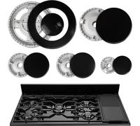 1 set di cappelli universali per fornelli a gas, set di cappelli, corona da forno e tappo a fiamma, set di cappelli per la maggior parte dei bruciatori a gas (piatto)