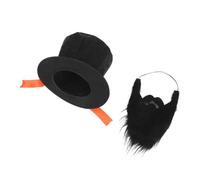1 Set Di Cappello Da Mago Nero Berretto Da Con Barba Finta Per Ragazzi Adulti Feste Di Compleanno Spettacoli Halloween Cosplay Mascherata