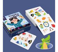 1 set di carte interattive per l'addestramento della concentrazione, gioco di carte abbinamento animali, gioco da tavolo intelligente Legno