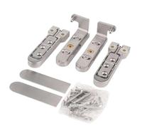 1 set di cerniere invisibili nascoste in acciaio inossidabile, asse superiore inferiore, perno 3D regolabile, for porte resistenti(Silver)