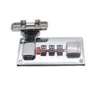 1 set di cerniere per cassetta degli attrezzi, serratura a combinazione per bagagli, serratura a combinazione per valigie, con serratura a combinazione 65 x 29 mm, argento destro