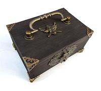 1 set di cerniere per scatola di gioielli antichi con chiusura a scatto e cerniere per maniglia e scatola paraspigoli, kit per gioielli fai da te in bronzo, scatola inclusa (nero)