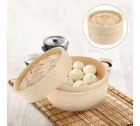 1 set di cestino a vapore di bambù per panini alimentari cinesi che producono