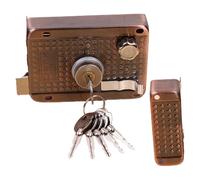 1 set di chiavistelli a gancio per porta, stile retrò, cilindro per serratura