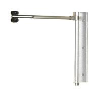 1 set di chiudiporta in lega di alluminio con cerniera a molla invisibile for uso domestico(Silvery)