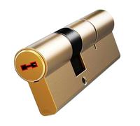 1 set di cilindri serratura comuni for porte d'ingresso - Serratura for porta esterna con 7 chiavi in ottone colorate, alta sicurezza(80=40+40)