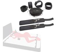 1 set di cinghie da allenamento in nylon nero regolabili per l'allenamento di tutto il corpo