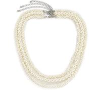 1 Set di Collana di Perle d'imitazione per Tutti i Tempi di Servizio a Lungo Tempo Semplice Collana da Uomo di Perle finte estive per l'uso quotidianoDurability