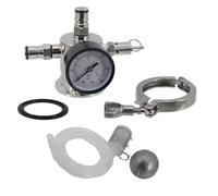 1 set di collettori for fusti Tri Clamp da 2 pollici con perni di bloccaggio a sfera, manometro e PRV - Soluzione for fusti di birra fatta in casa