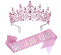 1 set di compleanno corona compleanno fascia principessa tiara buon compleanno