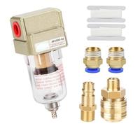 1 set di compressore di regolazione della filtrazione dell'aria da 1/4 di pollice, separatore olio-acqua, valvola di scarico del filtro della conduttura dell'aria