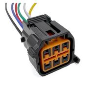 1 set di connettori for cavi elettrici for fari auto a 6 pin, spina for cablaggio femmina impermeabile for HP066-06021(20 Pcs)