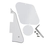 1 set di coperchio della cavità del convertitore di controllo del battipenna per chitarra e staffa e viti per parti di chitarra Parti di Chitarra Elettrica (Color : White 3Ply)