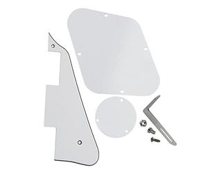 1 set di coperchio della cavità del convertitore di controllo del battipenna per chitarra e staffa e viti per parti di chitarra Parti di Chitarra Elettrica (Color : White 3Ply)