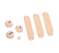 1 Set Di Copertura Per Pickup A Bobina Singola Chiusa In Plastica Con Manopola Crontrol Del Tono Del Volume E Punta Dell'interruttore Accessorio per Chitarra Strumento (Color : Beige)