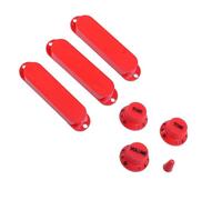1 Set Di Copertura Per Pickup A Bobina Singola Chiusa In Plastica Con Manopola Crontrol Del Tono Del Volume E Punta Dell'interruttore Accessorio per Chitarra Strumento (Color : Red)