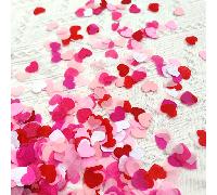 1 Set di coriandoli a forma di cuore, include colori morbidi come rosso, rosa rosa, rosa chiaro e bianco crema, delicati e non irritanti. Carta leggera, che cade lentamente quando lanciata, crea un'at