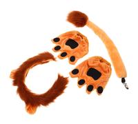 1 set di costume da leone: set di orecchie da leone, fascia per capelli e coda